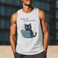 Just One More Chapter Bookworm Cat Book Lover Men Tank Top