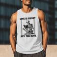 Life Is Short Buy The Book Skeleton Book Lover Reading Men Tank Top