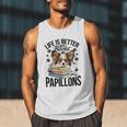 Papillon Dog Breed Life Is Better With Books And Papillons Men Tank Top Papillon Dog Breed Life Is Better With Books And Papillons Men Tank Top