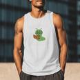 Professional Bookworm Reading Lover Cute Worm Glasses Book Men Tank Top