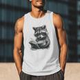Raccoon With Book Cute Raccoons Reading Books Men Tank Top Raccoon With Book Cute Raccoons Reading Books Men Tank Top