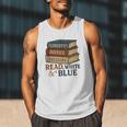 Read Blue Liberty Books July 4th Independence Men Tank Top Read Blue Liberty Books July 4th Independence Men Tank Top