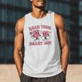 Read You Heart Out Reading Teacher Valentines Day Book Lover Men Tank Top