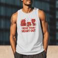 Read Your Heart Out Valentine Teacher Bookworm Lover Men Tank Top