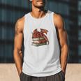 I Read Because Roasting People Is Frowned Upon Dragon Book Premium Tri-Blend Men Tank Top