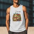 Reading Books Librarian Reader Nerd I'm Ok Teacher School Men Tank Top