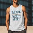 Reading Is My Favorite Sport Literary Book Lover Typography Men Tank Top Reading Is My Favorite Sport Literary Book Lover Typography Men Tank Top