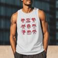 Reading Heart Book Valentines Day Teacher Women Girl Men Tank Top