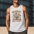 Reading Squad Book Lover Bookish Floral Readers Make Leaders Men Tank Top