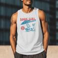 Retro Book Girl Summer Beach Vacation For Book Lover Men Tank Top Retro Book Girl Summer Beach Vacation For Book Lover Men Tank Top