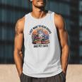 Retro I Just Want To Read Books And Pet Cats Cat Men Tank Top
