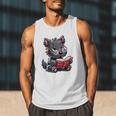 Scottish Terrier Reading a Book Dog Men Tank Top