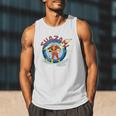 Shazam Comic Book Art Heroic Portrait Vintage Men Tank Top