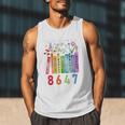 Subtle Floral Foxglove Daisy Tulip Book Lover Men Tank Top
