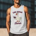 Teacher Silly Goose Reading Book Teaching Tiny Human Tamer Men Tank Top