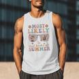 Teacher Summer Break Most Likely To Read Books All Summer Men Tank Top Teacher Summer Break Most Likely To Read Books All Summer Men Tank Top