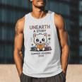Unearth a Story Cute Kitten Summer Reading 2026 Cat Book Men Tank Top Unearth a Story Cute Kitten Summer Reading 2026 Cat Book Men Tank Top