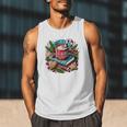 Vintage Cozy Winter Hot Cocoa Books Gingerbread Book Lovers Men Tank Top Vintage Cozy Winter Hot Cocoa Books Gingerbread Book Lovers Men Tank Top