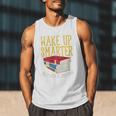 Wake Up Smarter Librarian Book Stack Premium Tri-Blend Men Tank Top