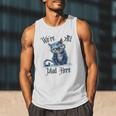 We'Re All Mad Here Cheshire Cat Alice Wonderland Book Kids Men Tank Top