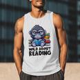 Wild About Reading Book Lover Gorilla Men Tank Top