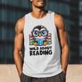 Wild About Reading Book Lover Penguin Men Tank Top