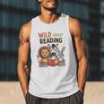 Wild About Reading Zoo Animals For Bookworm Book Reader Men Tank Top Wild About Reading Zoo Animals For Bookworm Book Reader Men Tank Top