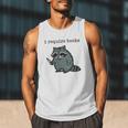 Women's i Require Books Raccoon Men Tank Top