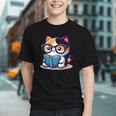 Adorable Book Lover Calico Cat With Reading Glasses Cute For Men Women Kids Graphic Youth Adorable Book Lover Calico Cat With Reading Glasses Cute For Men Women Kids Graphic Youth