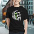 Astronaut Reading Book To Alien Moon Space Women Kids Men Graphic Youth