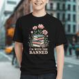 Im With The Banned Floral Flower Book Lover Graphic Youth