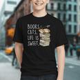 Book Lovers Books Cats Life Is Sweet Cat Lover Graphic Youth
