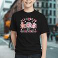 All Booked For Christmas Book Coffee Latte Gingerbread Graphic Youth
