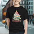 All Booked For Christmas Book Lovers Xmas Tree Lights Graphic Youth