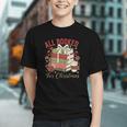 All Booked For Christmas Coquette Xmas Book Club Book Lovers Graphic Youth