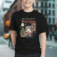 All Booked For Christmas Cute Bookish Cat Lover Graphic Youth