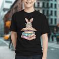 Books Bookworm Reader Book Cute Reading Bunny With Glasses Graphic Youth