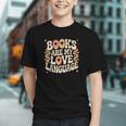 Books Are My Love Language Retro Groovy 70s Book Lover Graphic Youth Books Are My Love Language Retro Groovy 70s Book Lover Graphic Youth
