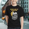 Books Are My Valentine Cute Book Lover Valentine's Day Graphic Youth