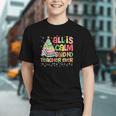 All Is Calm Said No Teacher Ever Book Christmas Tree Graphic Youth