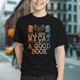 Cat & Book Art For Men Women Cat Librarian Novel Book Lover Graphic Youth Cat & Book Art For Men Women Cat Librarian Novel Book Lover Graphic Youth