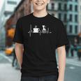 Cat Book Coffee Lover Heartbeat Cat Lover Book Lover Graphic Youth
