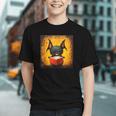 Colorful Sketch Oil Painting Of A Bat Reading Book Graphic Youth