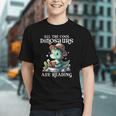 All The Cool Dinosaurs Are Reading Book Reader T-Rex Kawaii Graphic Youth