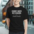 Cranky When Not Reading Book Lover Graphic Youth