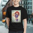 The Crimson Crescent 90s Retro Comic Book Superheroine Art Graphic Youth