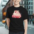 Cute Books And Coffee Crochet Valentines Day Tee For Couples Graphic Youth