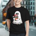 Cute Ghost Holding Books Bookish Christmas Graphic Youth