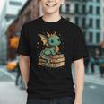 Cute Kawaii Dragon Fantasy Book Lover Book Nerd Graphic Youth