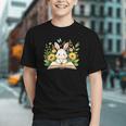 Cute Rabbit And Book Women Girls Reading Book Rabbit Lover Graphic Youth